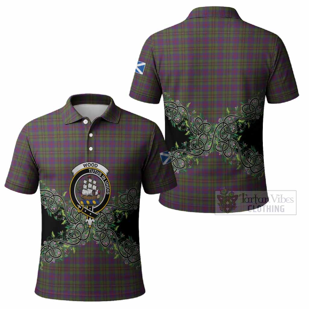 Wood Tartan Polo Shirt Thistle Scottish Spirit