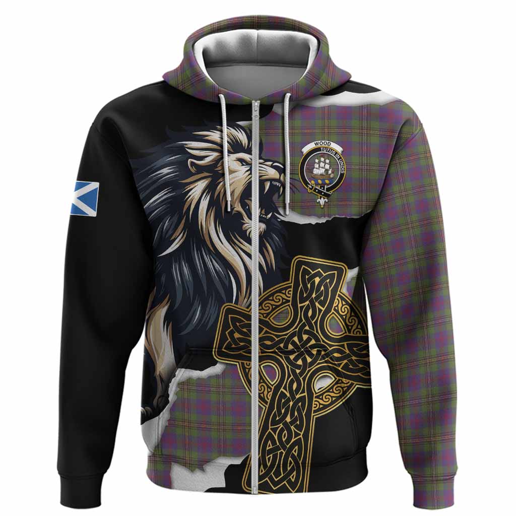 Wood Tartan Scottish Hoodie Lion Celtic Heritage