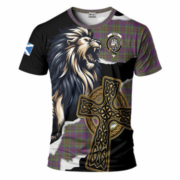 Wood Tartan Scottish T-Shirt Lion Celtic Heritage