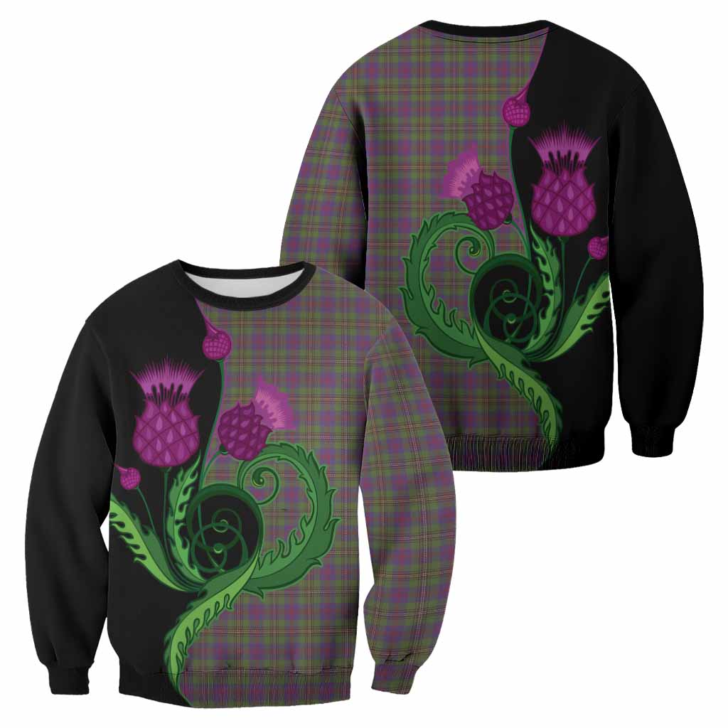 Wood Tartan Sweatshirt Traditional Scottish Thistle