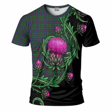 Wood Tartan T-Shirt Resilient Scottish Thistle