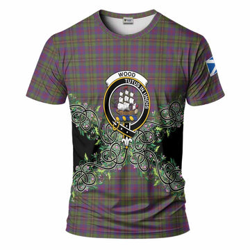 Wood Tartan T-Shirt Thistle Scottish Spirit