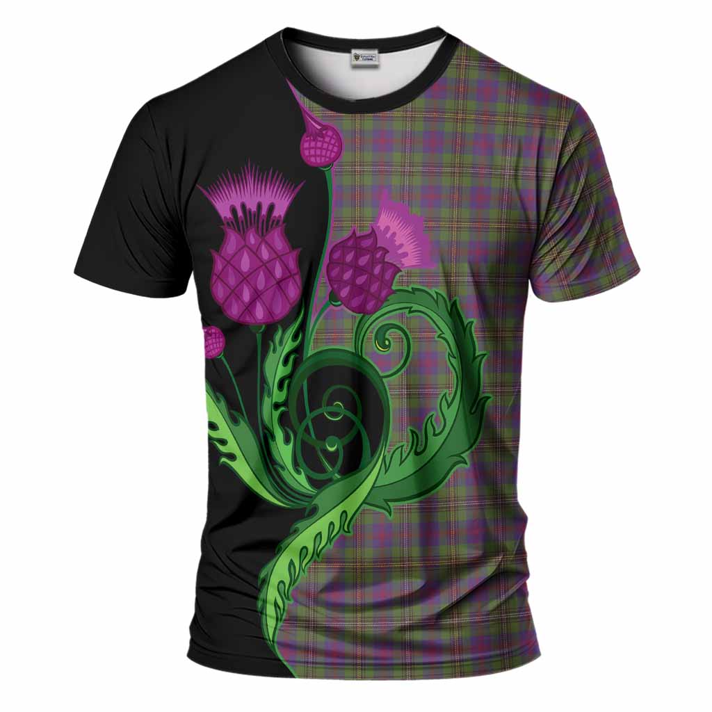 Wood Tartan T-Shirt Traditional Scottish Thistle