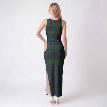 Wood Tartan Tank Maxi Dress