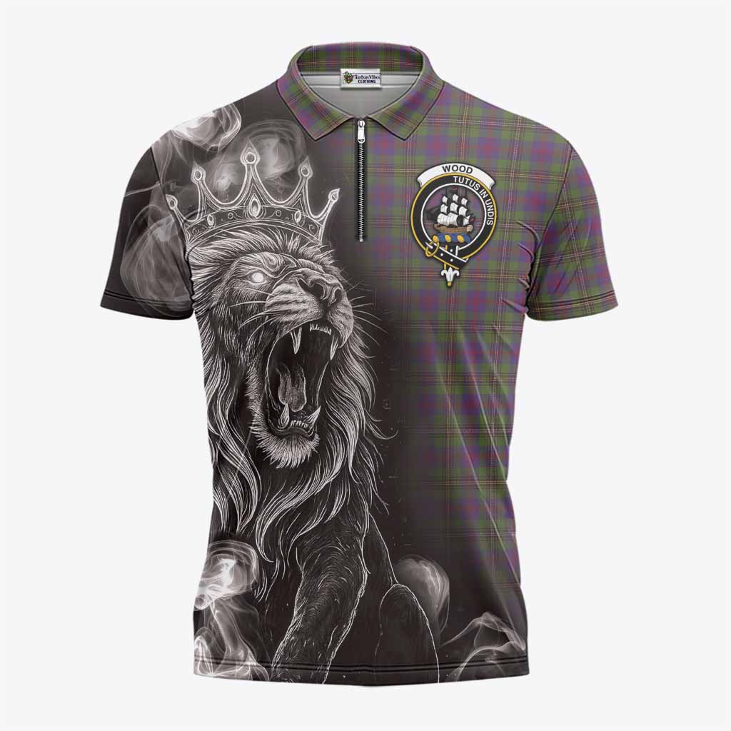 Wood Tartan Zipper Polo Shirt Roaring Lion Heritage