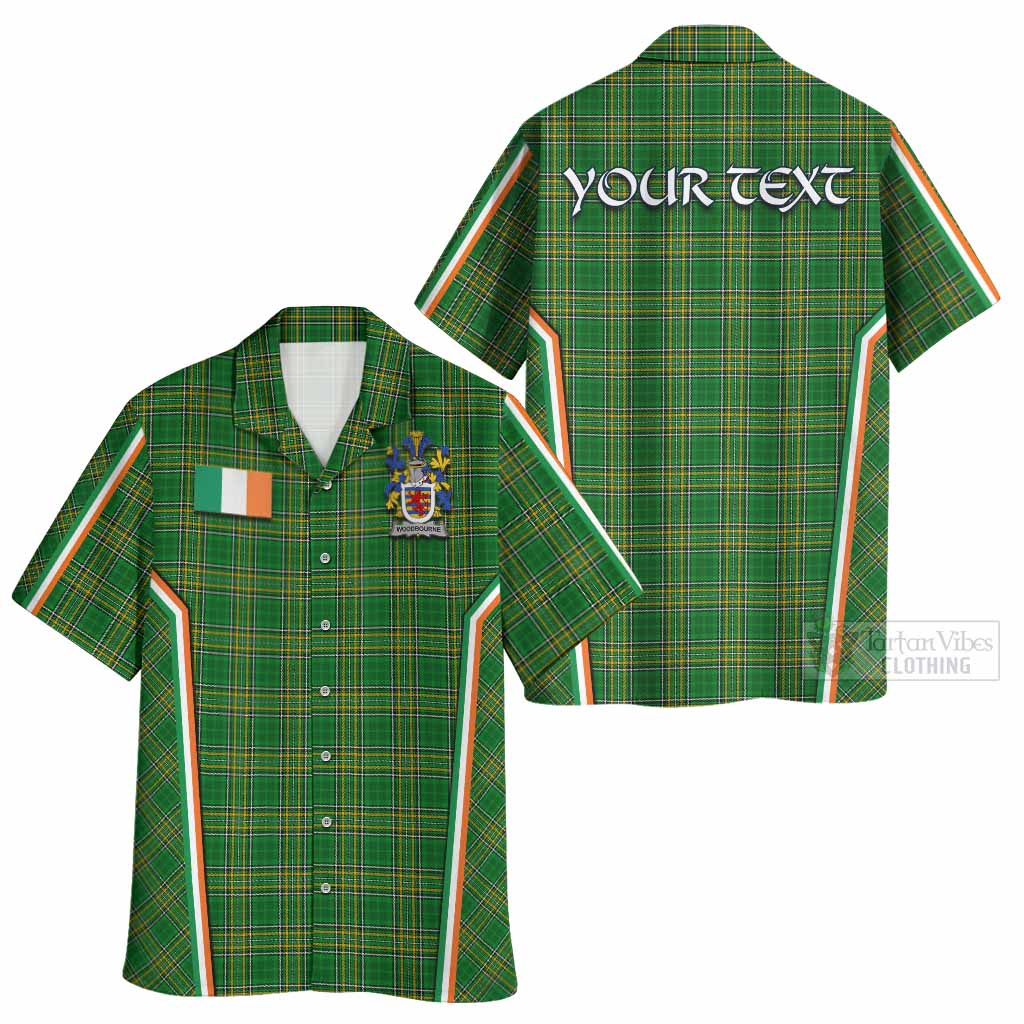 Woodbourne Irish Clan Coat of Arm Tartan Hawaiian Shirt Flag Style