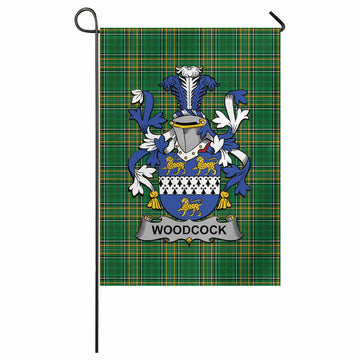 Woodcock Irish Clan Tartan Flag with Coat of Arms