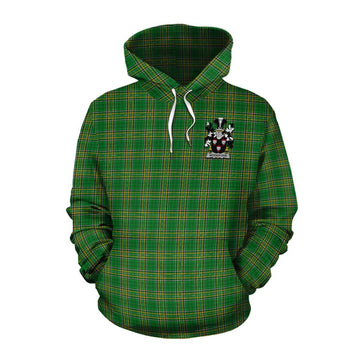 Woodford Irish Clan Tartan Cotton Hoodie with Coat of Arms