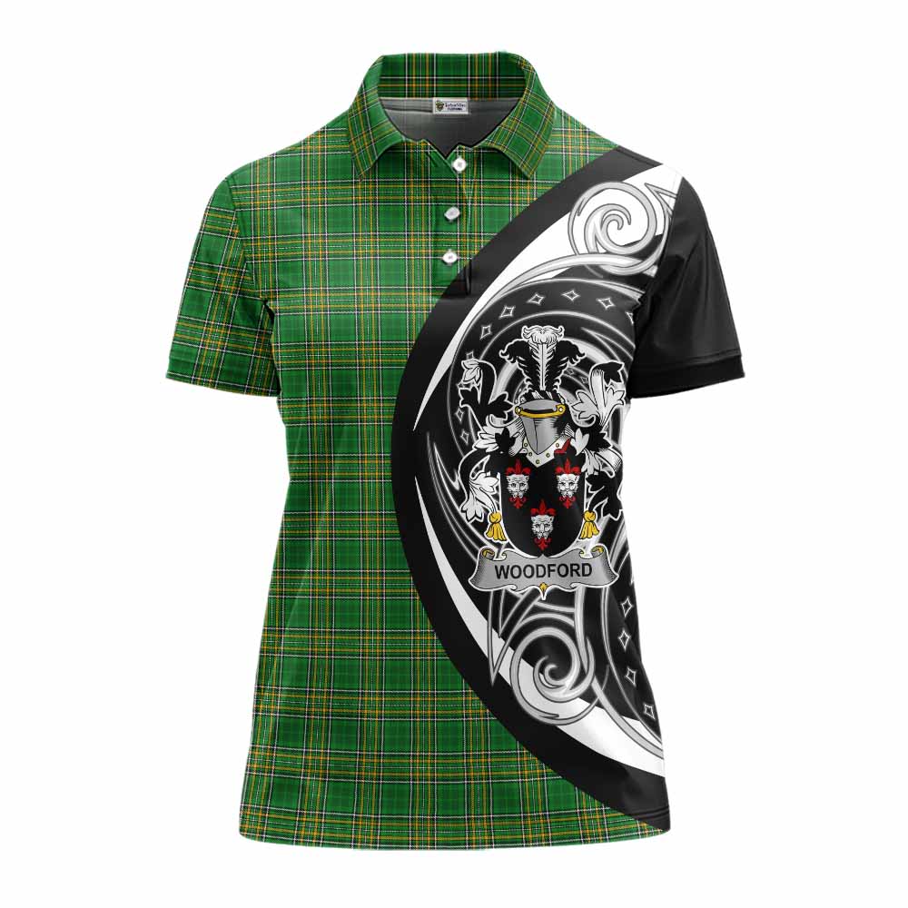 Woodford Irish Clan Women's Polo Shirt Celtic Circle Style Women - Tartan Vibes Clothing