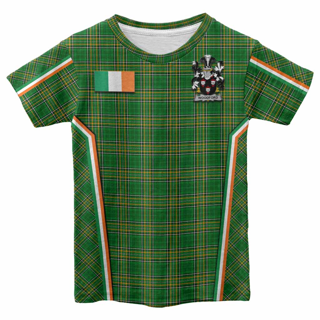 Woodford Irish Clan Coat of Arm Tartan Kid T-shirt Flag Style