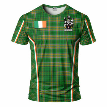 Woodford Irish Clan Coat of Arm Tartan T-Shirt Flag Style