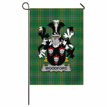 Woodford Irish Clan Tartan Garden Flag with Coat of Arms