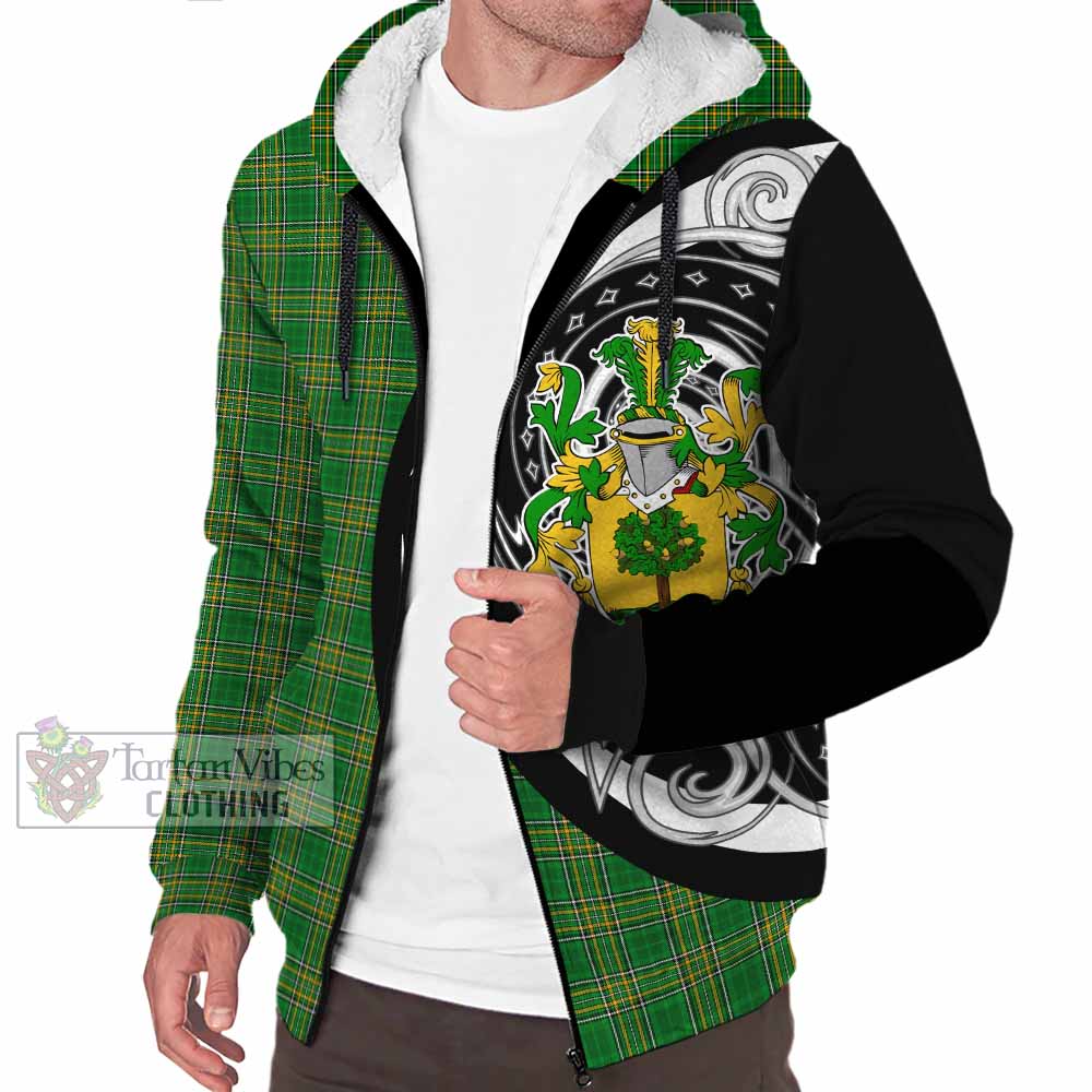Tartan Vibes Clothing Woods Irish Clan Sherpa Hoodie Celtic Circle Style