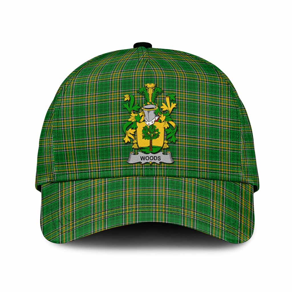 Woods Irish Clan Tartan Classic Cap with Coat of Arms