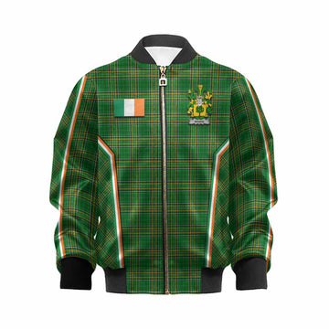 Woods Irish Clan Coat of Arm Tartan Kid Bomber Jacket Flag Style