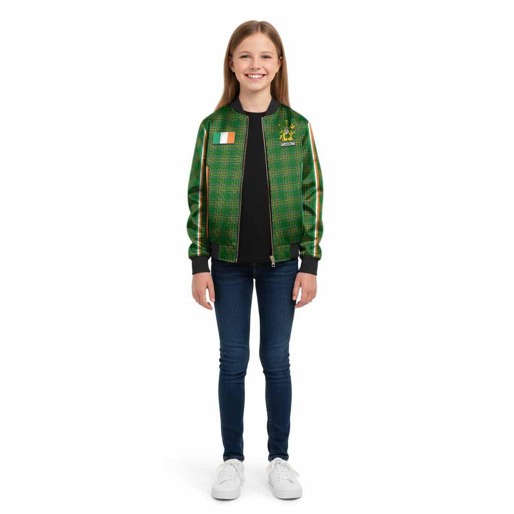 Woods Irish Clan Coat of Arm Tartan Kid Bomber Jacket Flag Style