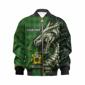 Woods Irish Clan Kid Bomber Jacket Irish Roots Dragon Soul