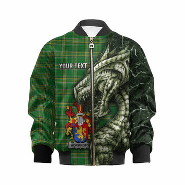 Wormington Irish Clan Kid Bomber Jacket Irish Roots Dragon Soul