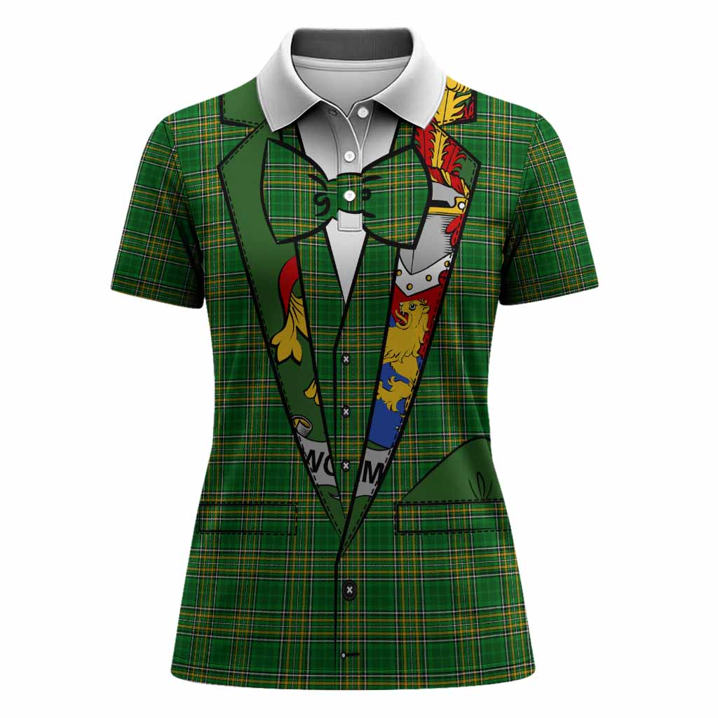 Wormington Irish Suit Crest Tartan Women Polo Shirt