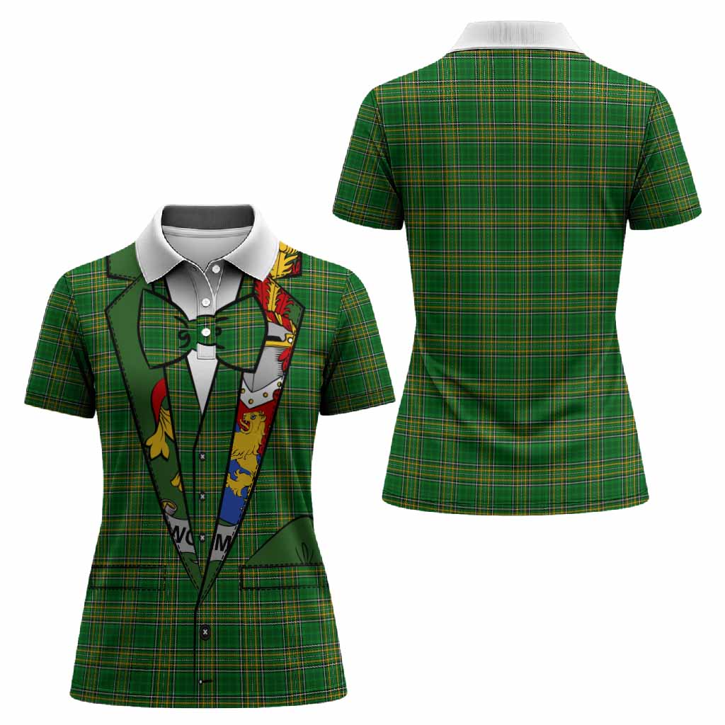 Wormington Irish Suit Crest Tartan Women Polo Shirt