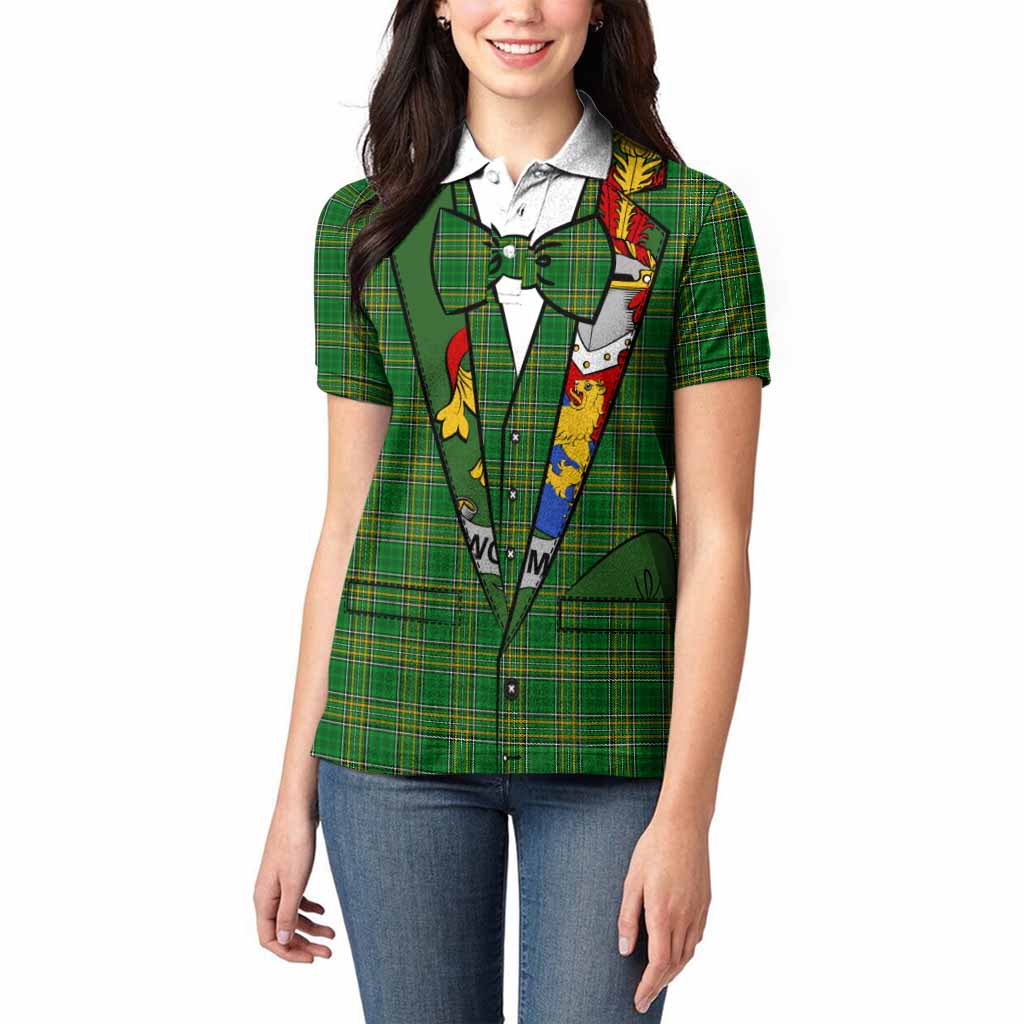 Wormington Irish Suit Crest Tartan Women Polo Shirt
