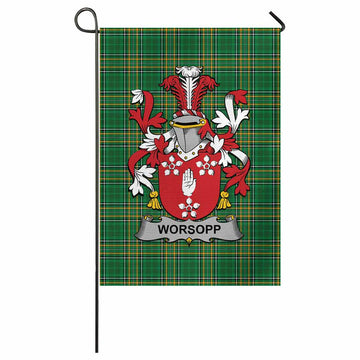 Worsopp Irish Clan Tartan Flag with Coat of Arms