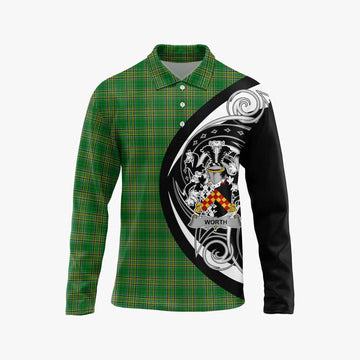 Worth Irish Clan Long Sleeve Polo Shirt Celtic Circle Style Unisex - Tartan Vibes Clothing