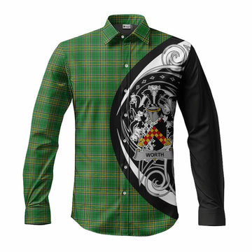 Worth Irish Clan Long Sleeve Button Shirt Celtic Circle Style Men's Shirt S - Tartan Vibes Clothing