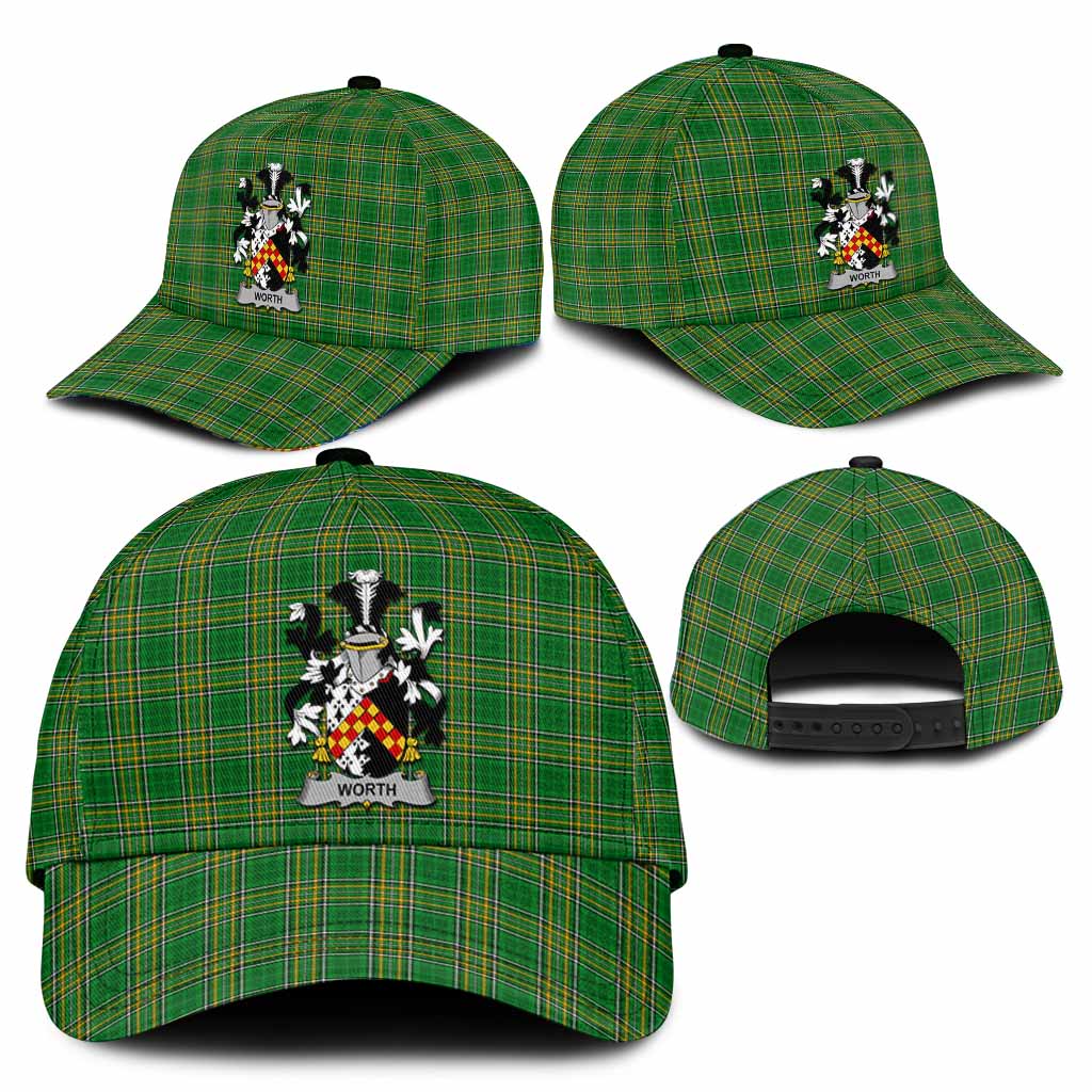 Worth Irish Clan Tartan Classic Cap with Coat of Arms