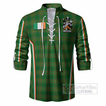 Worth Irish Clan Coat of Arm Tartan Ghillie Shirt Flag Style