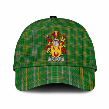 Worthing Irish Clan Tartan Classic Cap with Coat of Arms