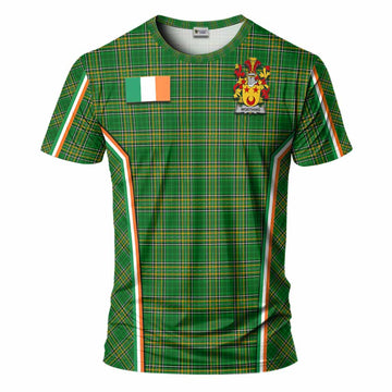 Worthing Irish Clan Coat of Arm Tartan T-Shirt Flag Style