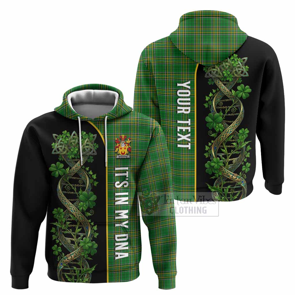 Worthing Irish Shamrock DNA Tartan Hoodie It's In My DNA Pride Art