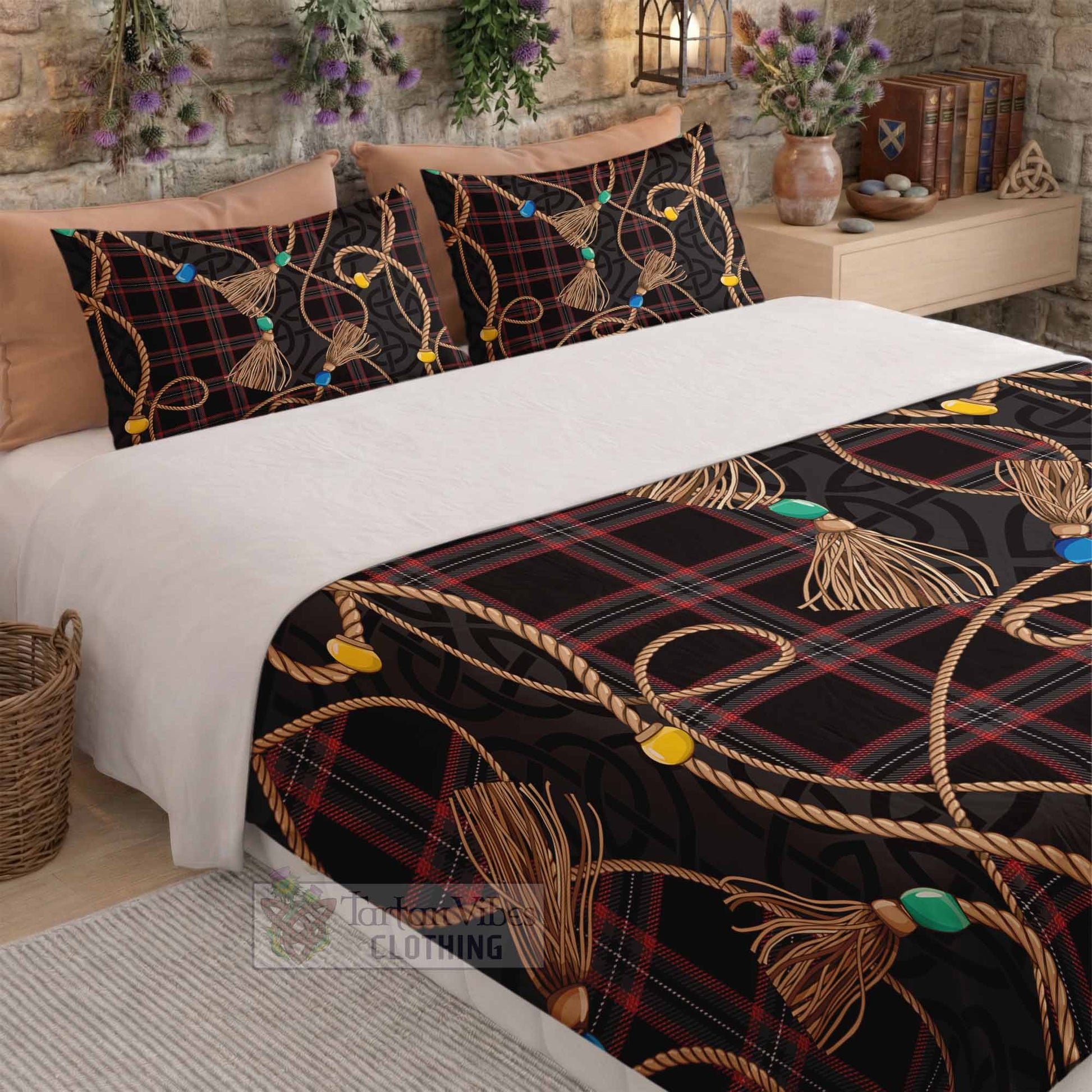 WoS Scottish Tartan Twisted Ropes Stylized Bedding Set - Tartan Vibes Clothing