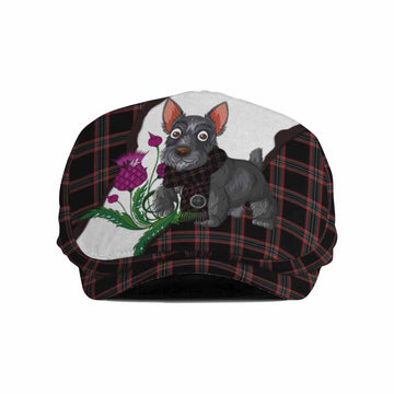 WoS Scottish Terrier Tartan Flat Cap, Jeff Cap Thistle Heritage Art
