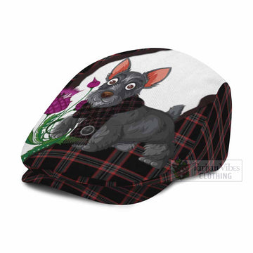 WoS Scottish Terrier Tartan Flat Cap, Jeff Cap Thistle Heritage Art