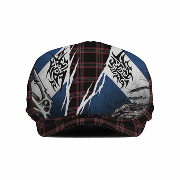 WoS Tartan Flat Cap, Jeff Cap Scotland Flag Ripped Tribal Design