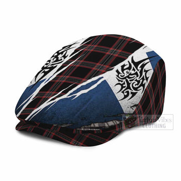 WoS Tartan Flat Cap, Jeff Cap Scotland Flag Ripped Tribal Design