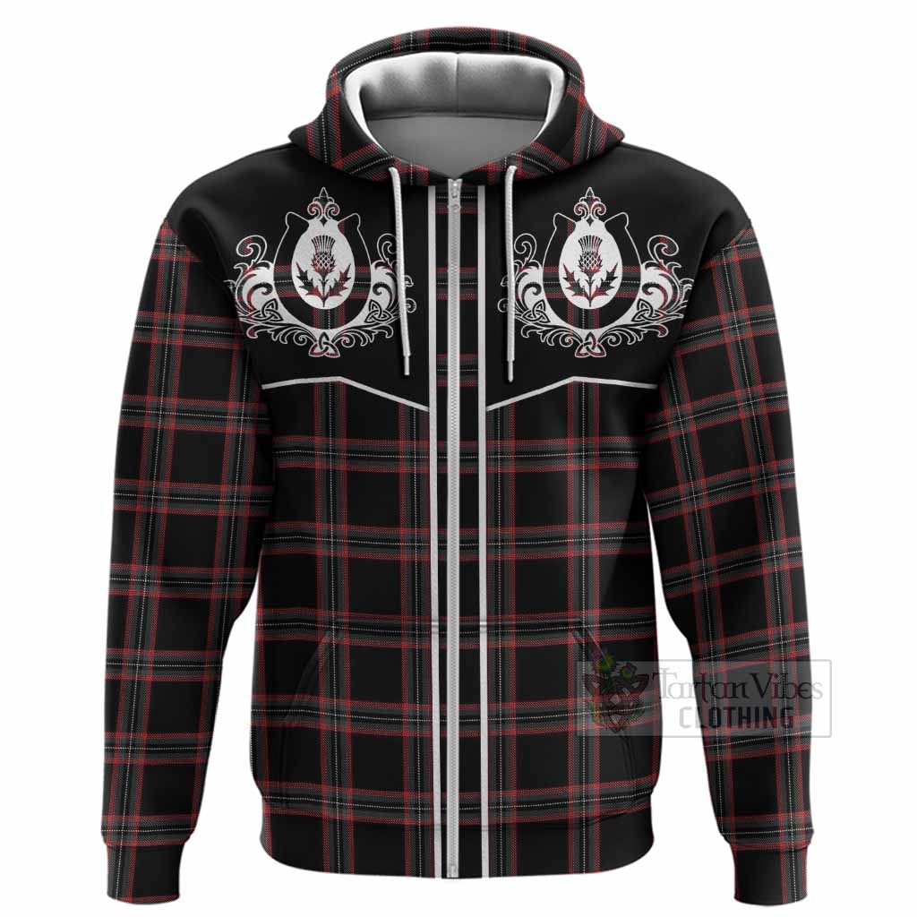 WoS Tartan Hoodie Horseshoe Ornament Zip Hoodie - Tartan Vibes Clothing