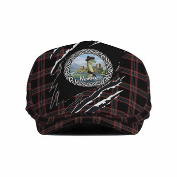 WoS Tartan Loch Ness Monster Flat Cap, Jeff Cap Celtic Knot Nessie Art