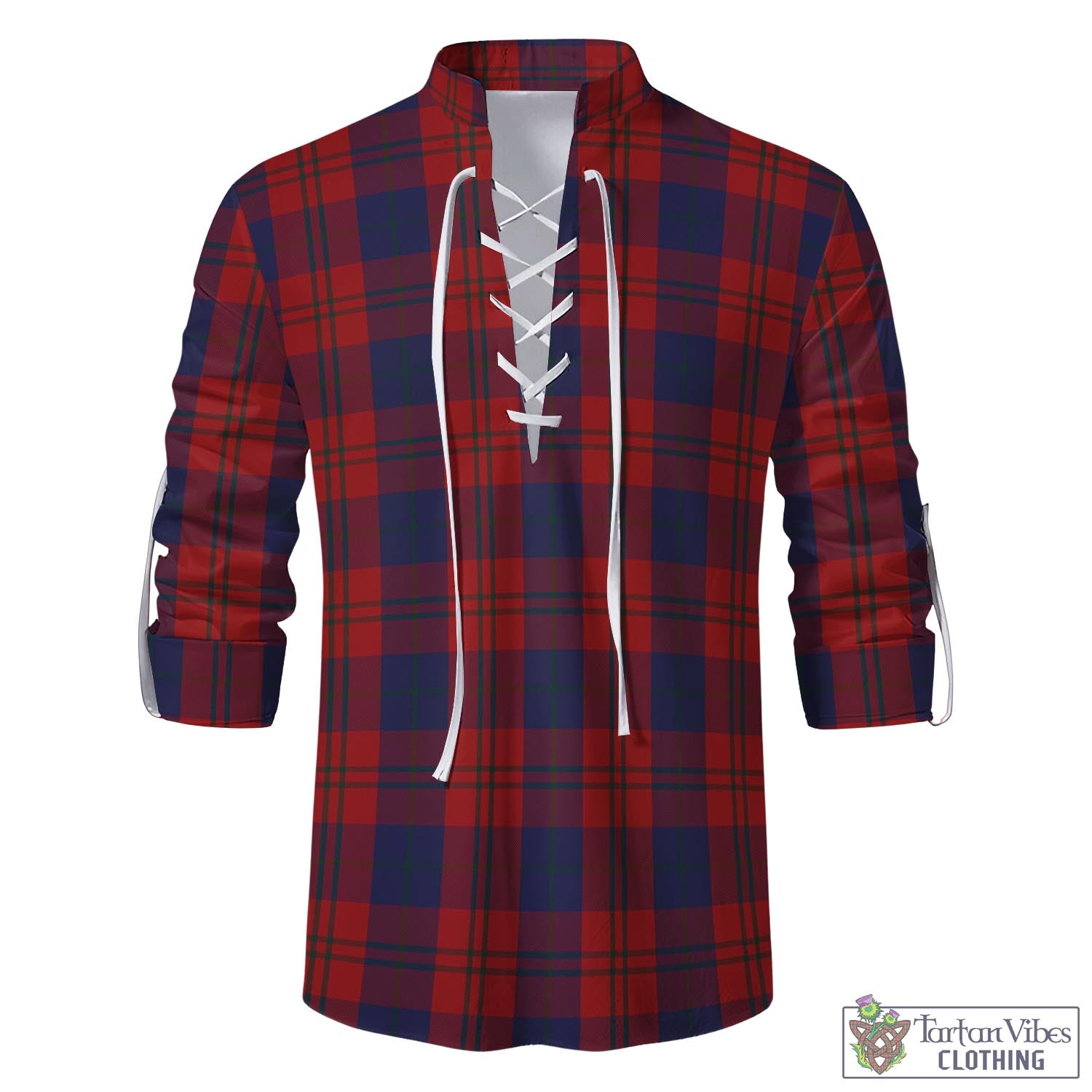 Tartan Vibes Clothing Wotherspoon Tartan Men's Scottish Traditional Jacobite Ghillie Kilt Shirt