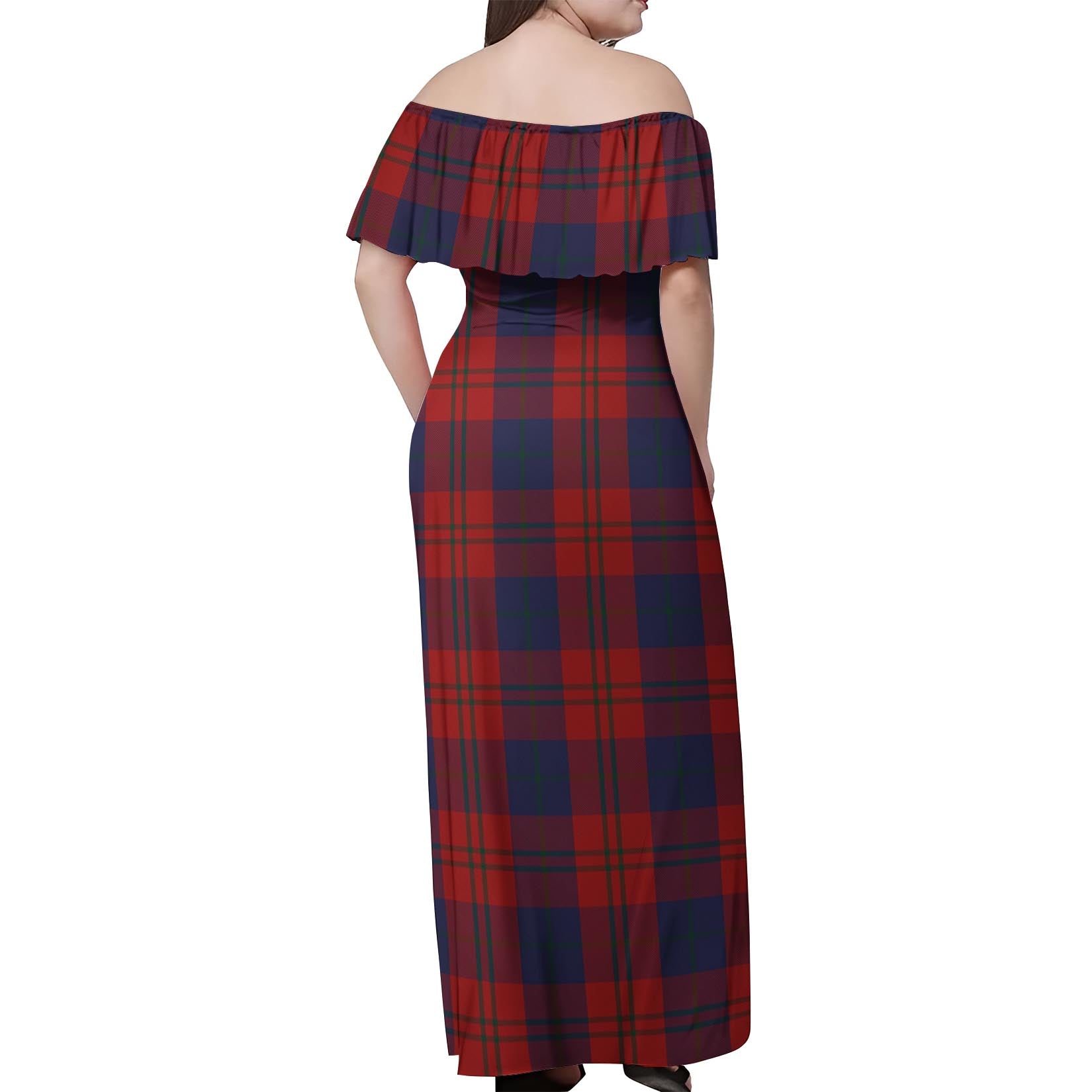 Wotherspoon Tartan Off Shoulder Long Dress - Tartan Vibes Clothing