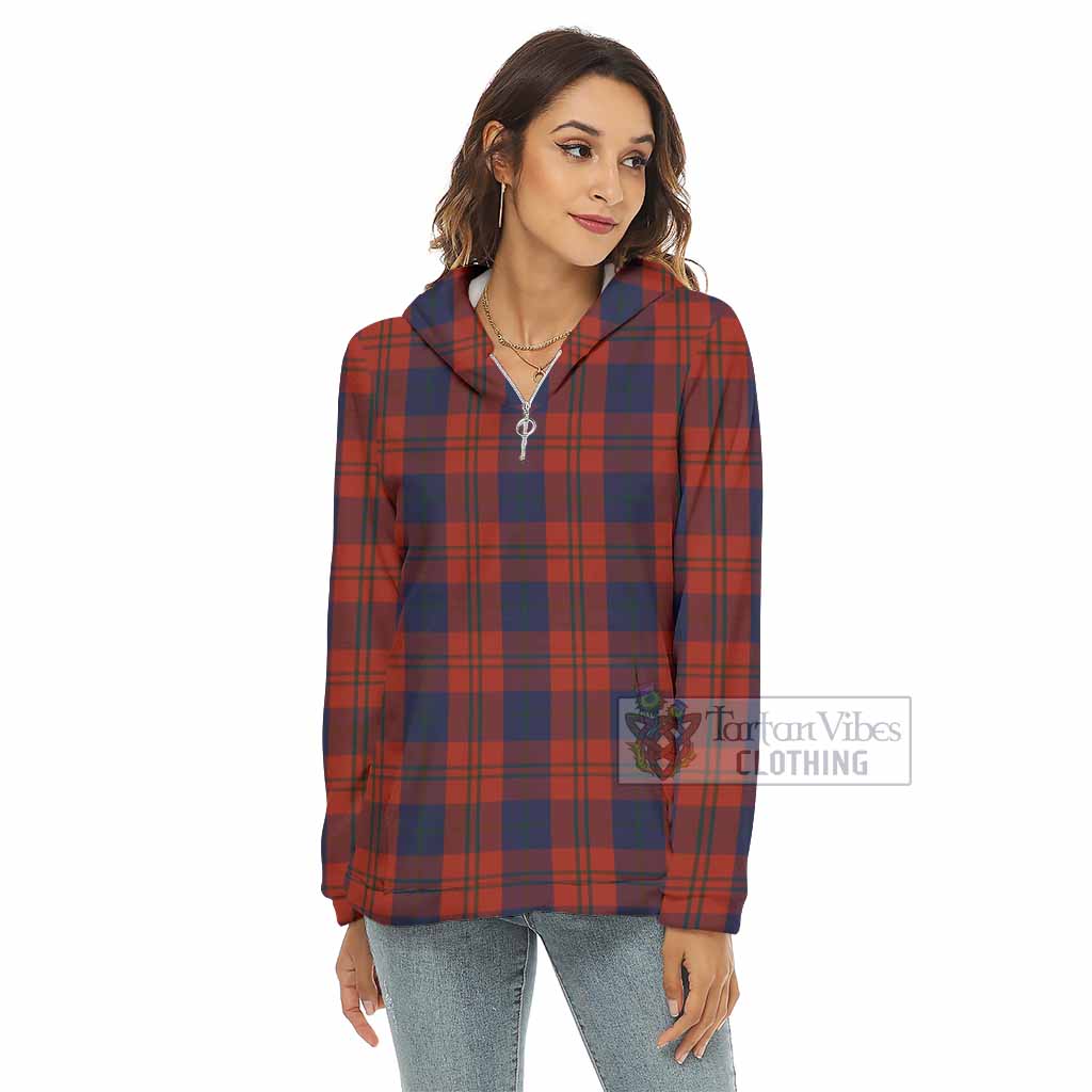 Wotherspoon Tartan Women's Borg Fleece Hoodie with Half Zip - Tartan Vibes Clothing
