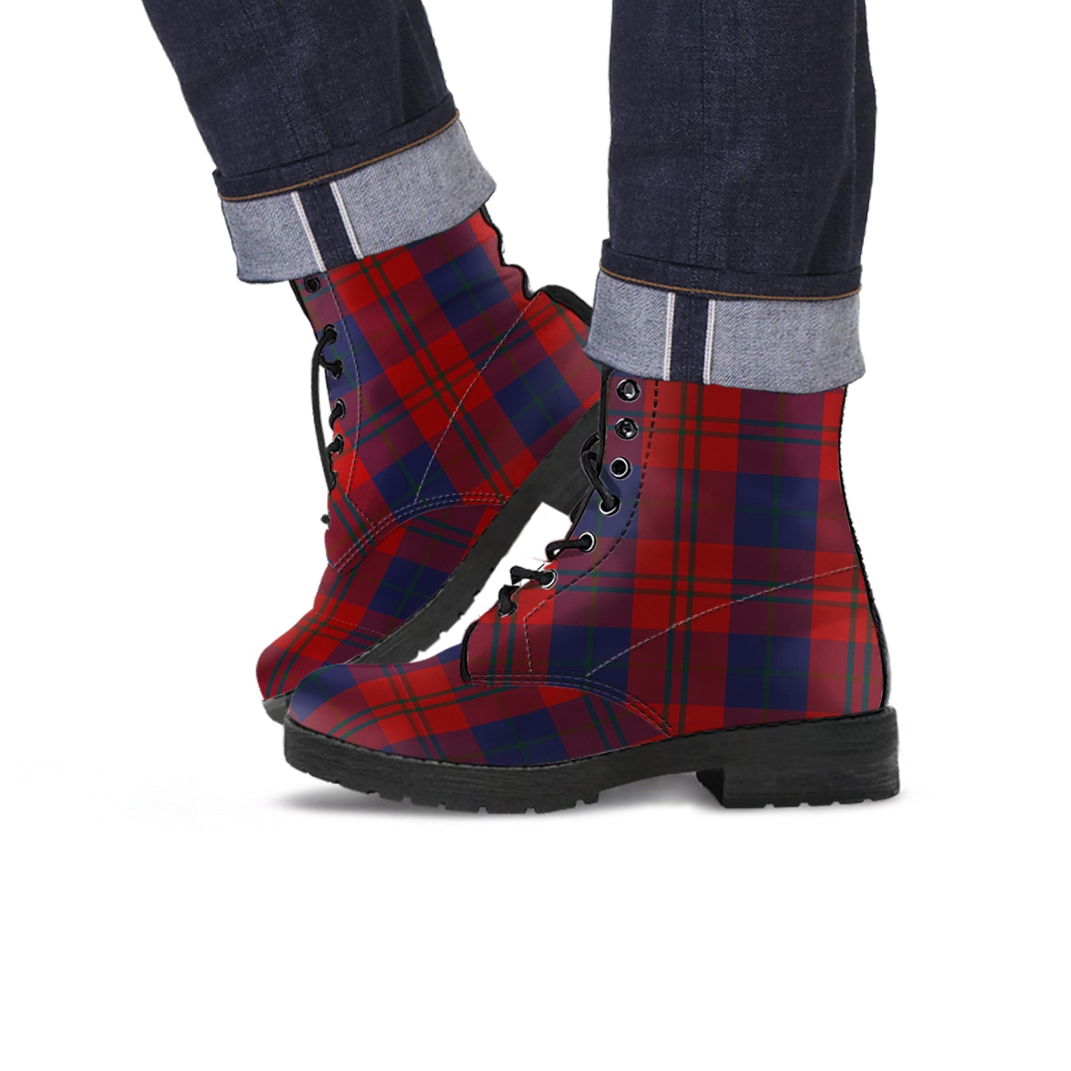 Wotherspoon Tartan Leather Boots - Tartan Vibes Clothing