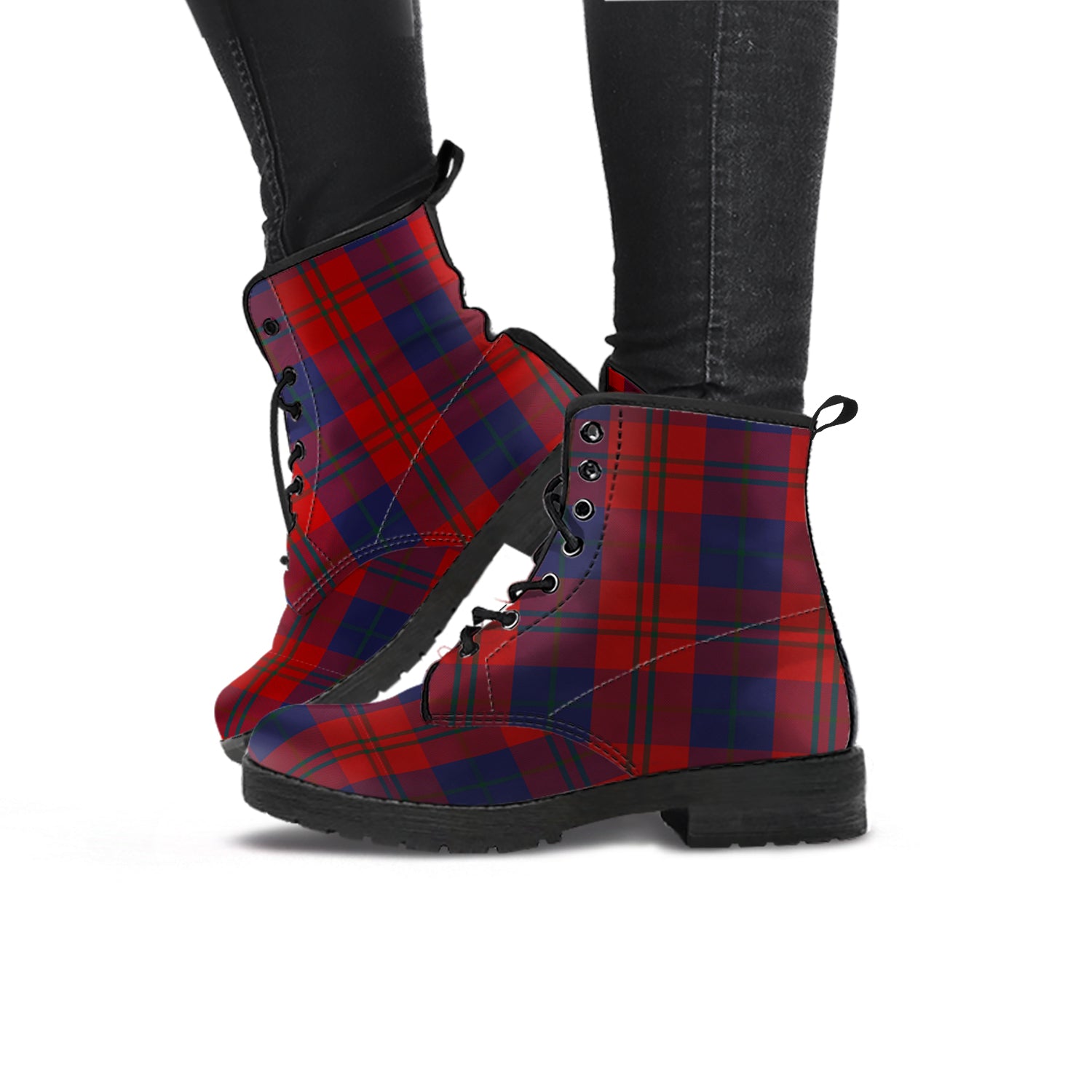 Wotherspoon Tartan Leather Boots - Tartan Vibes Clothing