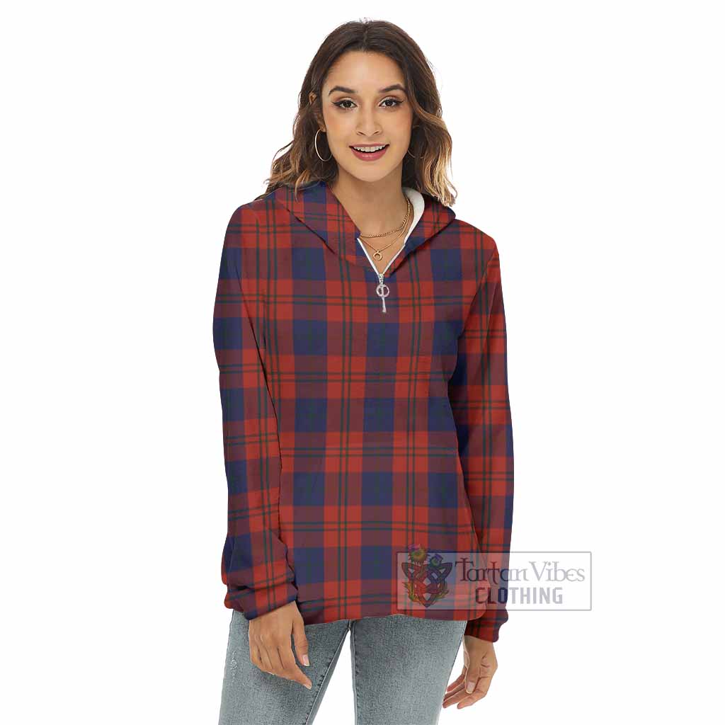 Wotherspoon Tartan Women's Borg Fleece Hoodie with Half Zip - Tartan Vibes Clothing