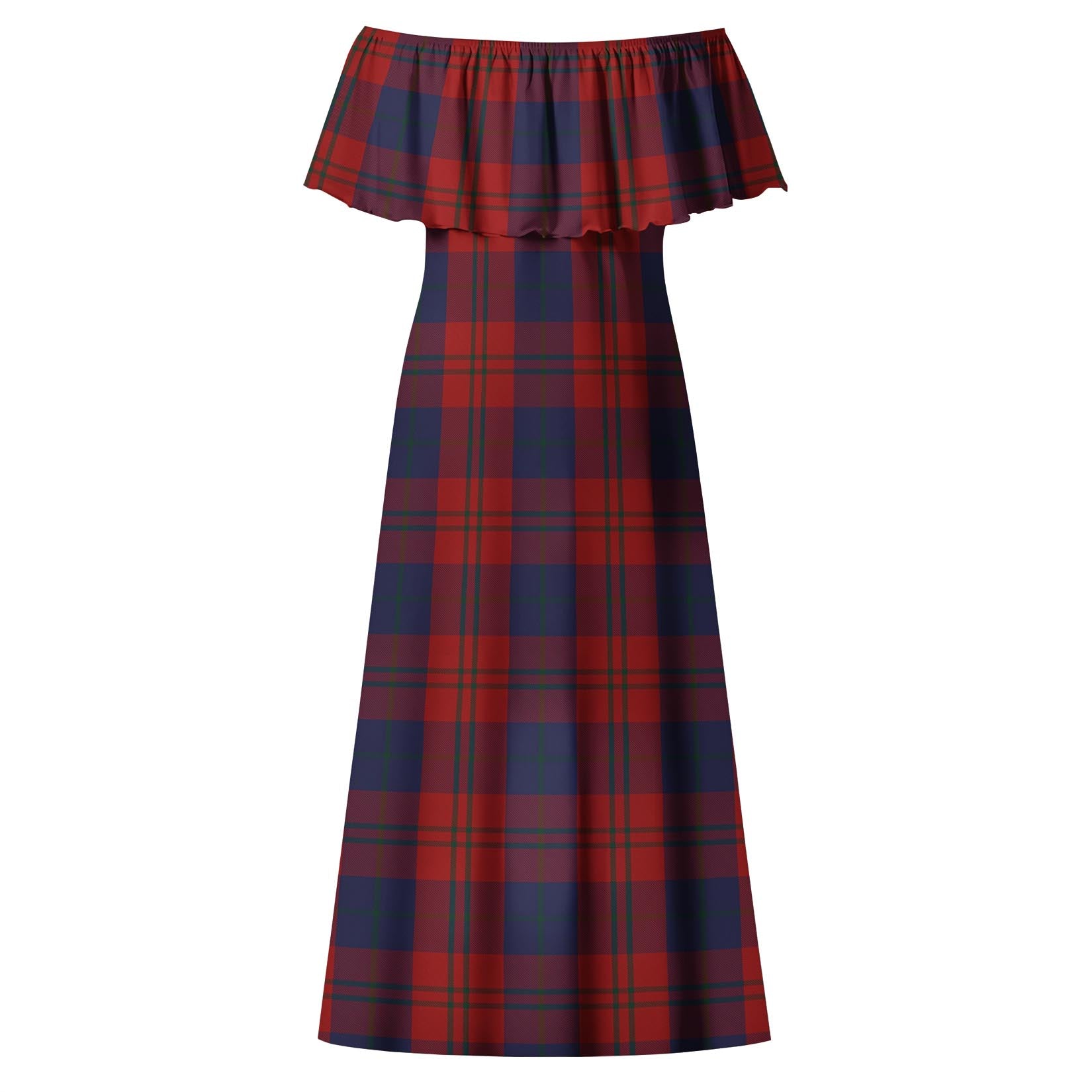 Wotherspoon Tartan Off Shoulder Long Dress - Tartan Vibes Clothing
