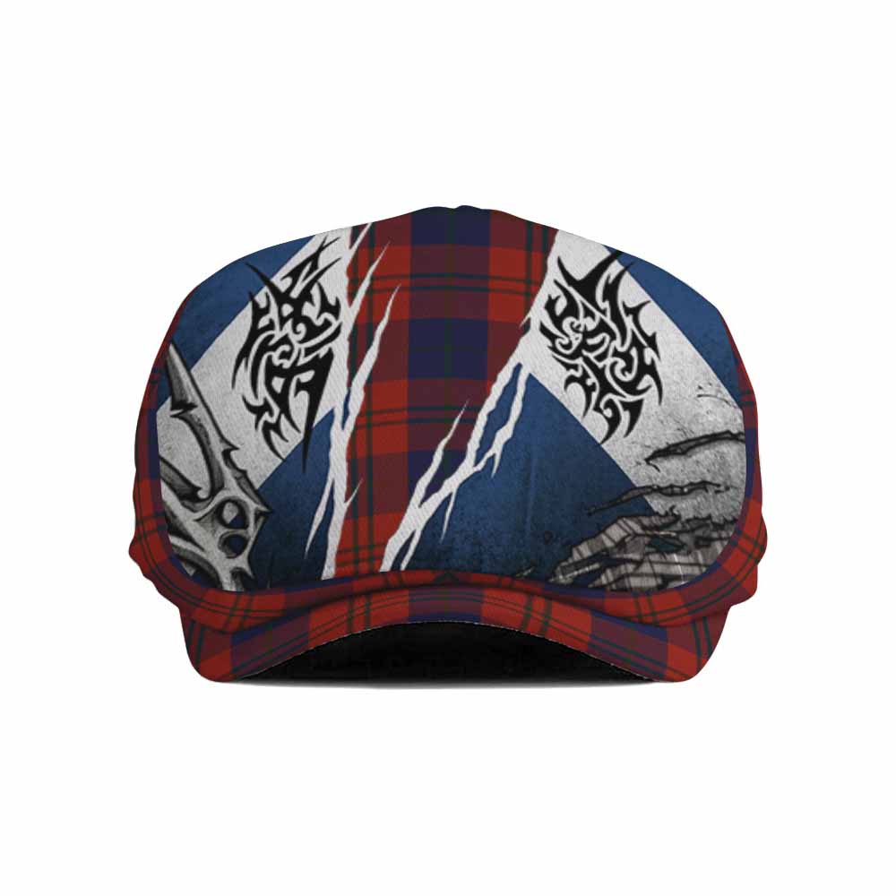 Wotherspoon Tartan Flat Cap, Jeff Cap Scotland Flag Ripped Tribal Design