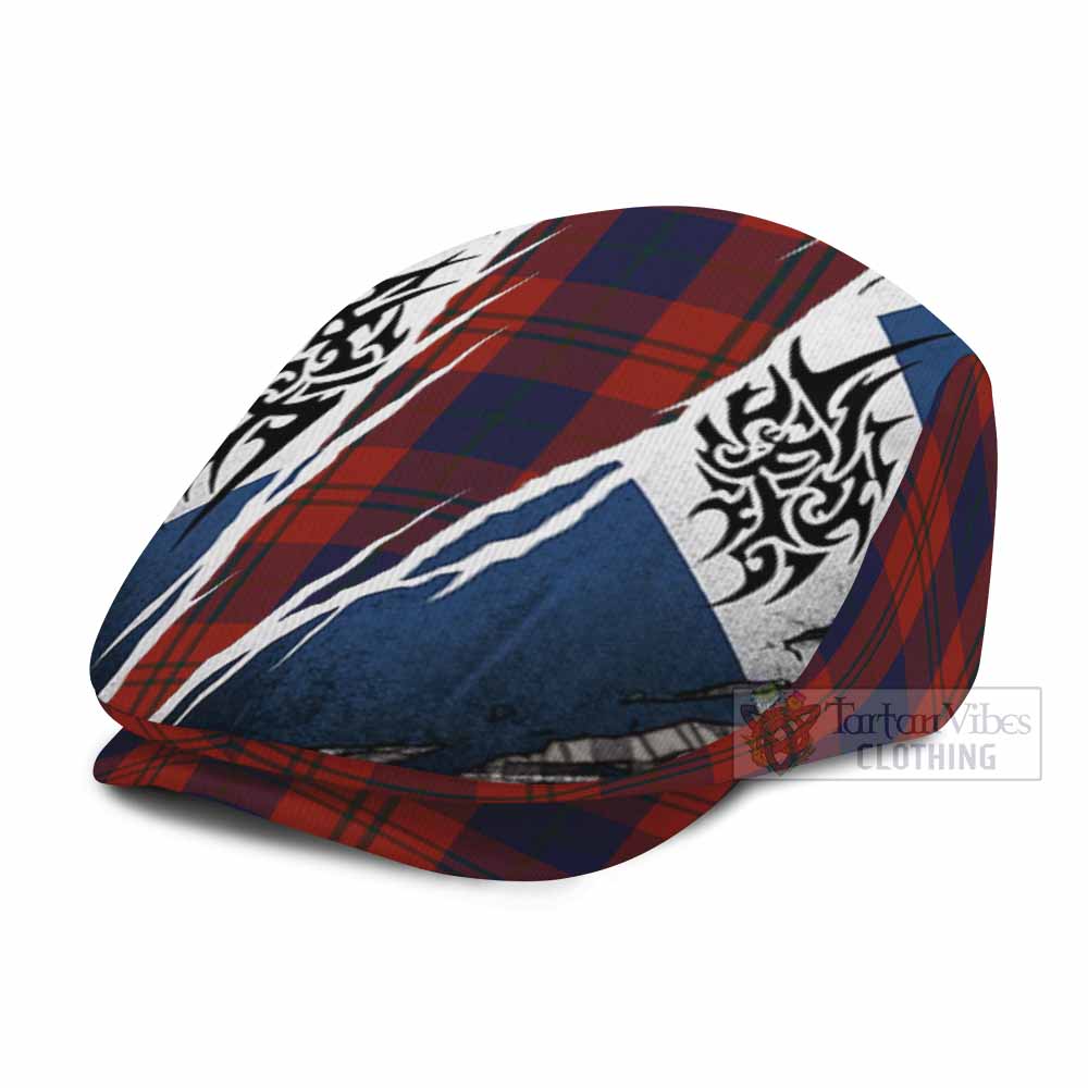 Wotherspoon Tartan Flat Cap, Jeff Cap Scotland Flag Ripped Tribal Design