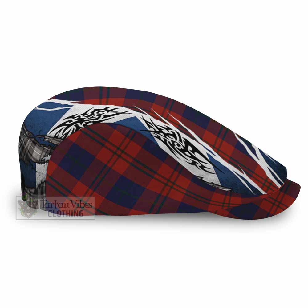 Wotherspoon Tartan Flat Cap, Jeff Cap Scotland Flag Ripped Tribal Design